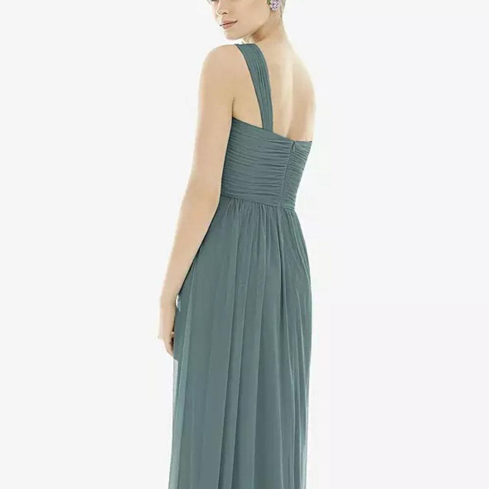 One-Shoulder Asymmetrical Draped Wrap Maxi Dress...TH106....Silverstone..Size 2 - Picture 5 of 6